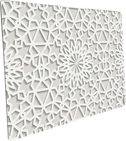 mySPOTTI Mini-Spritzschutz Moroccan Ornaments aus Aluverbund in Gold, Schwarz oder Weiß, B/T/H: 59,0 x 41,0 cm - Bild 1