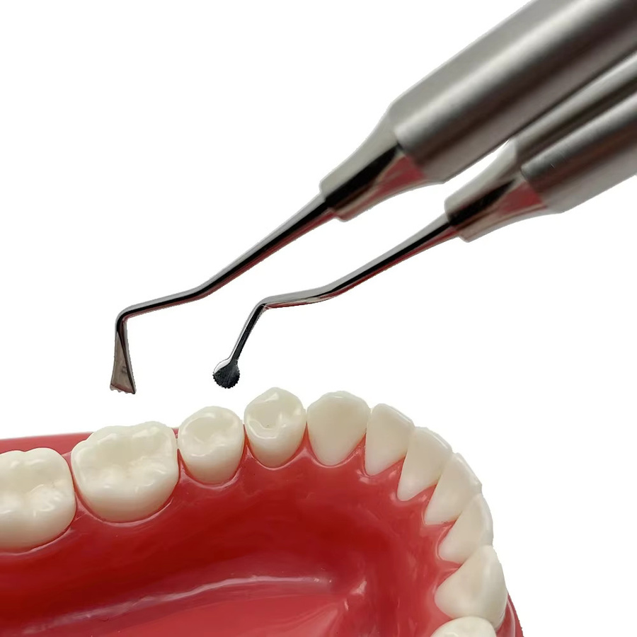 DENTOSEE Dental Scaler Doppel Enden, Edelstahl, Zahnfleisch Separator - Bild 5