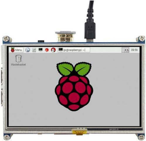 Joy-it RB-LCD5 Touchscreen-Modul 5 Zoll mit 800 x 480 Pixeln für Raspberry Pi in Schwarz inklusive Touchpen - Bild 1