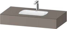 Duravit Einbauwaschtisch-Möbel-Set Qatego mit einem Ausschnitt und Überlauf, B/T/H: 100 x 55 x 17 cm - Bild 1