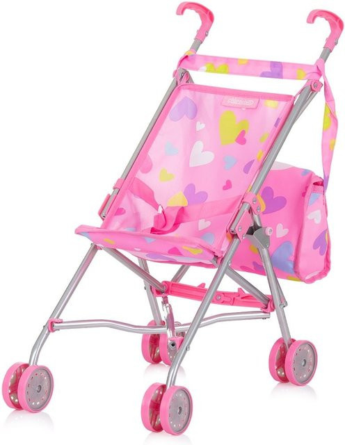 Chipolino Puppen-Zubehör-Set 3in1 Trixy Buggy Hochstuhl Tasche Laufstall faltbar rosa - Bild 1