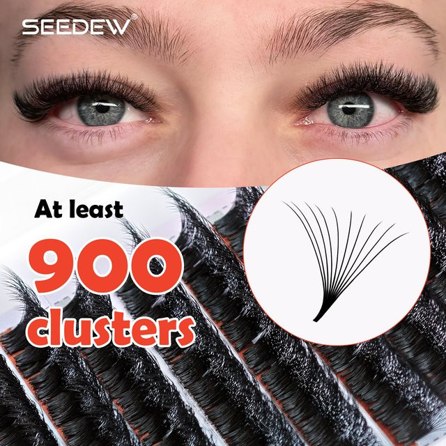 SEEDEW Wimpernverlängerungen Cluster, Volumen - Bild 1