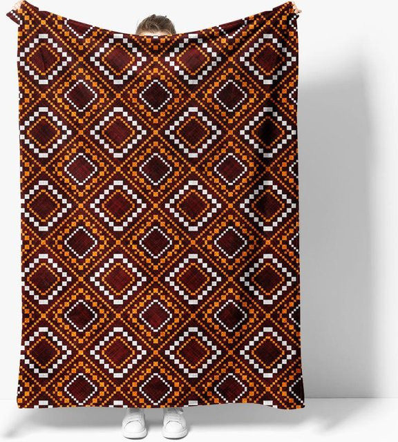ZbrOne Wohndecke Dashiki Kilimandscharo mit afrikanischem Muster aus Baumwolle, Mehrfarbig, B/T: 150 x 200 cm - Bild 1