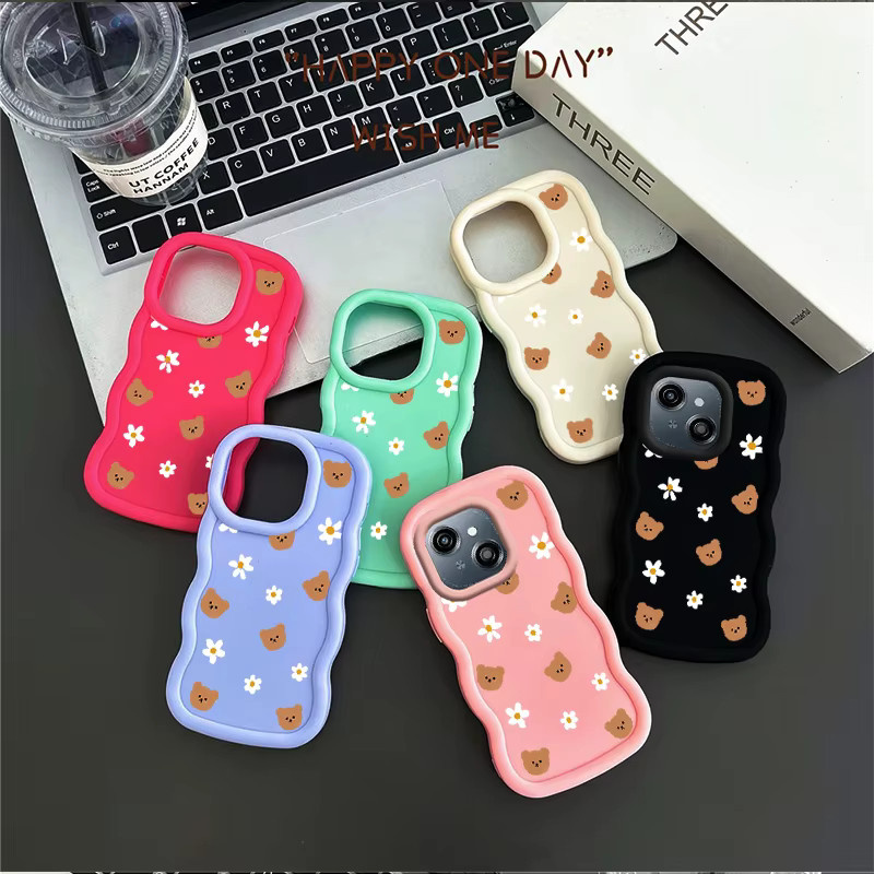 Wellenförmige Silikon-Handyhülle Braunbär für Tecno Spark Go1, Spark Go1S, Spark 20 Pro und Pop 9 in Multicolour - Bild 3