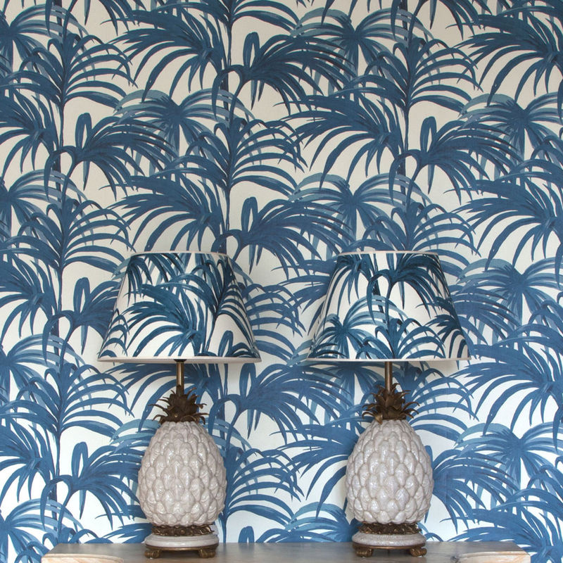 House of Hackney Wandtattoo Mural Palmeral in Off-White und Azure mit botanischem Floral-Design - Bild 2