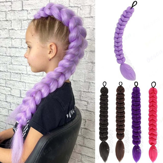 Rumi Hair Geflochtene Pferdeschwanz-Haarverlängerungen, Kinder - Bild 1