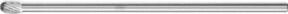 PFERD TOOLS Hartmetall Frässtift Tropfen silberfarben Ø 08 x 13 mm, Schaft-Ø 6 x 150 mm, Z3P universal mittel kreuzverzahnt - Bild 1