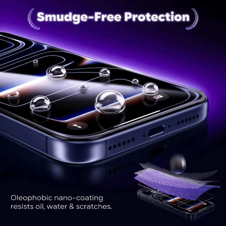 DIXSG 4-in-1 Ultra-Klarer Displayschutz für iPhone 17 16 15 14 13 12 11 Pro Max Plus Air Mini mit Ein-Klick-Installation, Transparent - Bild 2