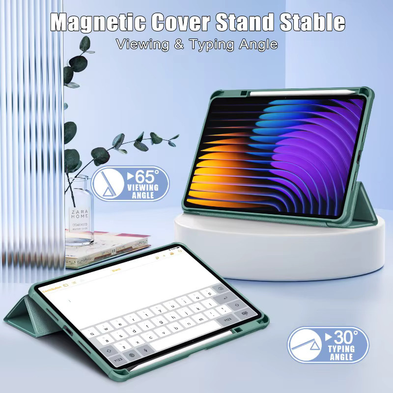 Funda Schutzhülle für Xiaomi Pad 7 und Pad 7 Pro, 11,2 Zoll Tablet-Hülle mit Stifthalter und Magnethülle, Schwarz oder Grün - Bild 3