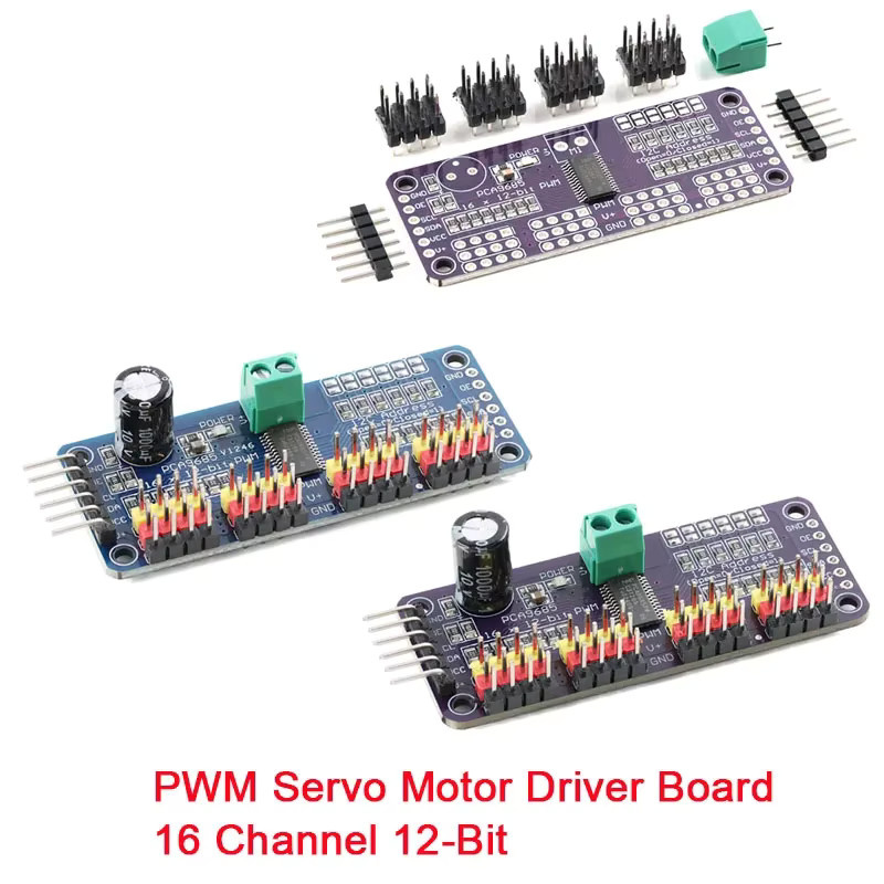 PCA9685 16-Kanal 12-Bit PWM Servo-Treiber mit I2C-Schnittstelle in Blau für Arduino und Raspberry Pi - Bild 2