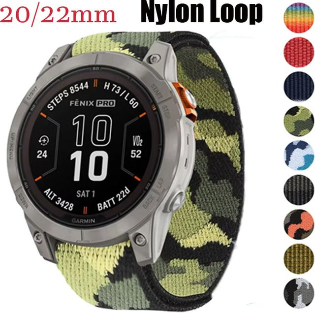 Uhrenarmband Camouflage Nylon, 20mm 22mm, Unisex, Bunt - Bild 1
