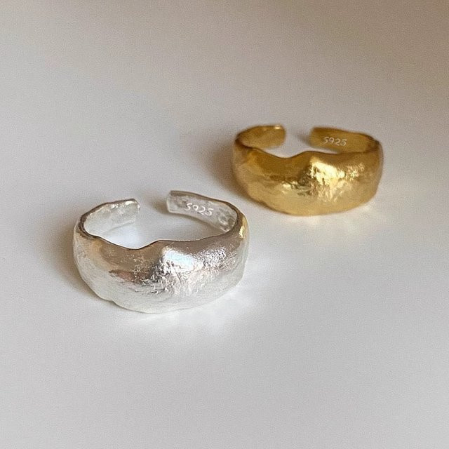 BFCLUB Ring 925 Silber, Gold, Damen, minimalistisch - Bild 1