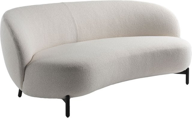 Kartell Lunam Sofa Orsetto mit weißem Bouclé-Bezug und Metallgestell - Bild 1