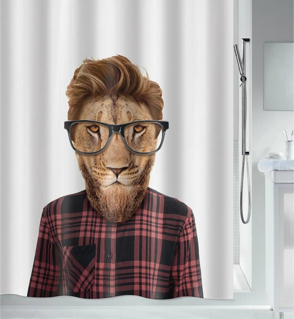 Spirella Duschvorhang Smartlion Mehrfarbig B/H: 180 x 200 cm - Bild 1