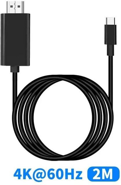 Meiteai USB C auf HDMI Kabel 4K 60Hz Typ C Adapter in Schwarz für MacBook, iPad und Samsung Laptop - Bild 1
