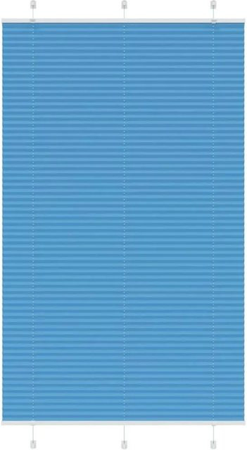 vidaXL Plissee Blau semi-transparent aus Polyester, B: 120 cm, H: 200 cm - Bild 1