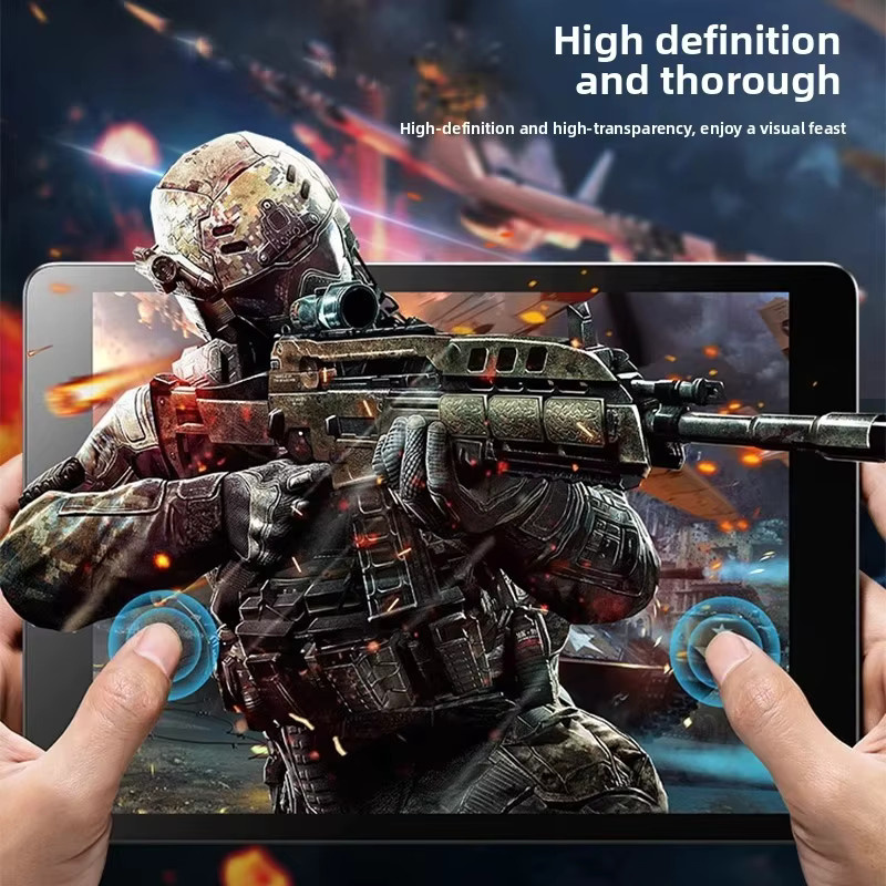 2 Stück Apple iPad Displayschutz aus gehärtetem Glas, transparent, 9H Härtegrad, kratzfester HD-Schlagschutz, passend für iPad 7/8/9/10/11 und Pro - Bild 4