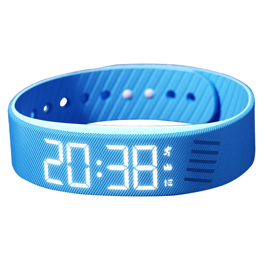 APWIKOGER Vibrationsalarm-Armband in Weiß, wasserdichte geräuschlose Weckuhr mit Schrittzähler für Damen und Herren - Bild 3