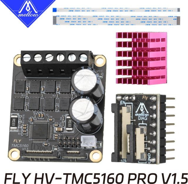 Mellow Fly TMC5160 Pro V1.5 Schrittmotortreiber StepStick SPI Silent für Marlin Klipper RRF 3D-Drucker 24V/48V HV - Bild 1