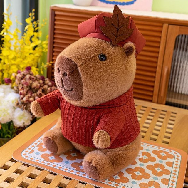 Joyful toys Reise-Kapibara-Plüschtierpuppe, braun, 25cm - Bild 1