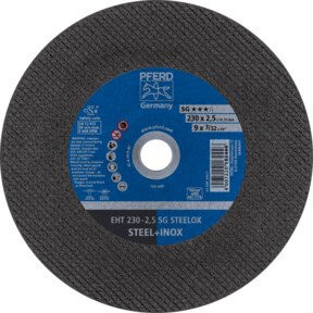 PFERD Trennscheibe EHT SG STEELOX für Stahl und Edelstahl, Farbe: Grau, Durchmesser: 230 mm, Breite: 2,5 mm, Bohrung: 22,23 mm - Bild 1