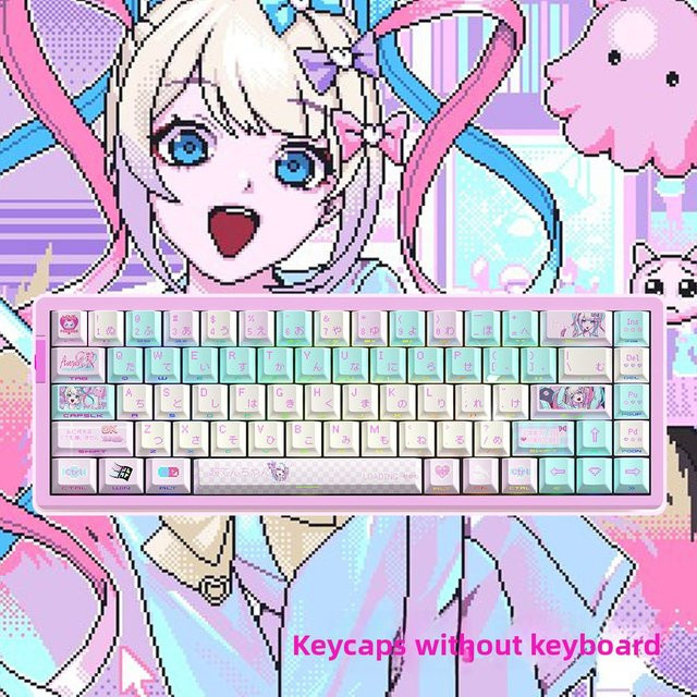 KUXM PBT Tastenkappen Nuclear Power mit 129 Tasten, Farbsublimation und seitlicher Beleuchtung, Multicolour - Bild 1