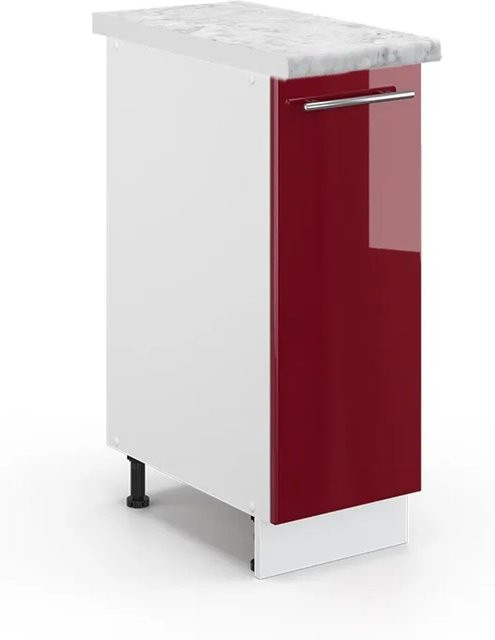 Vicco Apothekerschrank Fame-Line Bordeaux Hochglanz Weiß B: 30 cm, H: 82 cm, T: 20,53 cm - Bild 1