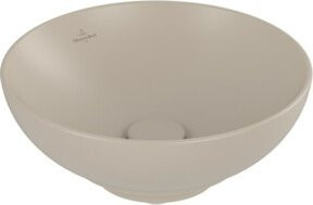 Villeroy & Boch Aufsatzwaschtisch Loop & Friends aus Keramik in Beige, Durchmesser: 38 cm