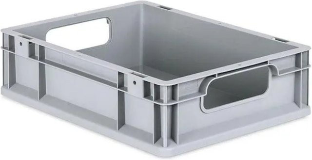 PROREGAL Eurobox Nextgen Economy Transportbox mit Griffen, Grau, H x B x T: 12 x 30 x 40 cm, 11 Liter - Bild 1