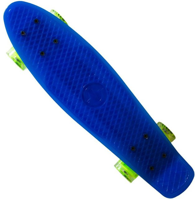 MASTER 22 Skateboard, Blau, mit leuchtenden Rädern - Bild 1