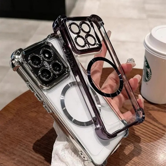 Transparente TPU-Magnethülle für Xiaomi 17T, 15T Pro und 15 Pro mit MagSafe-Kompatibilität in Blau - Bild 1