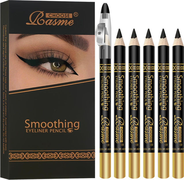 CHOOSE RASME Eyeliner-Stift-Set, 6-teilig, schwarz, matt, wasserfest - Bild 1