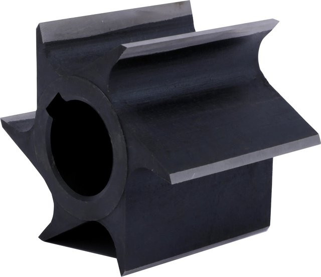 LUX-TOOLS Häckslerwalze für Elektro-Leisewalzenhäcksler E-LH-2800/45B in Schwarz und Silber - Bild 1
