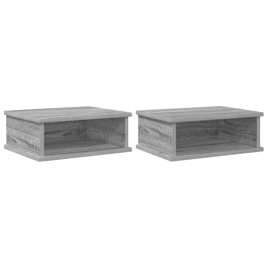 Set aus 2 vidaXL Nachttischen in Grau Sonoma aus Holzwerkstoff, B/T/H: 40 x 31 x 15 cm - Bild 2