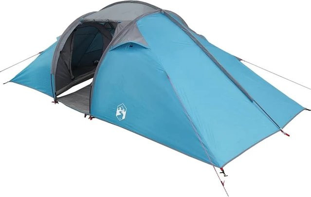 vidaXL Tunnelzelt mit Dach und Speicher in Blau, B/T/H: 510 x 240 x 156 cm, Material: Taft - Bild 1