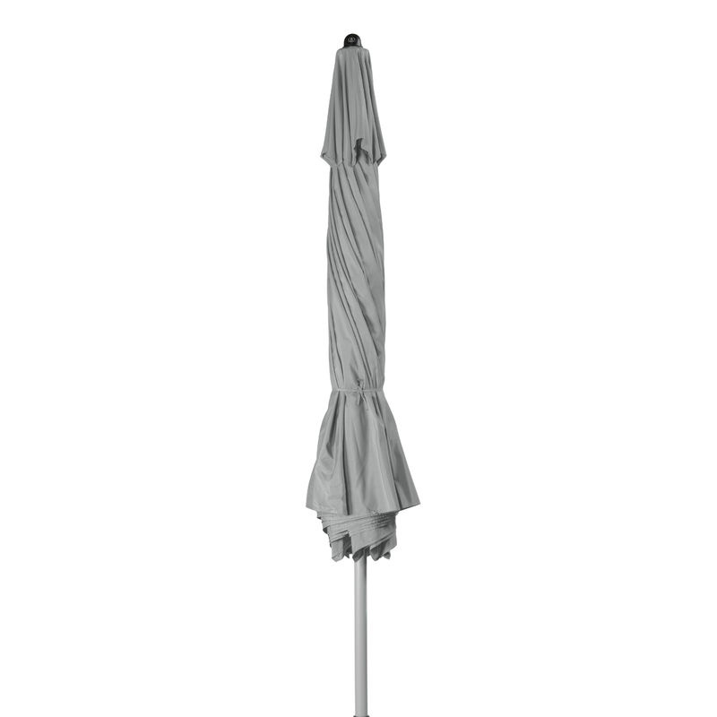 Doppler Sonnenschirm Active Kurbel 380 in Hellgrau mit Marktschirmdesign und Ø 380 cm - Bild 2