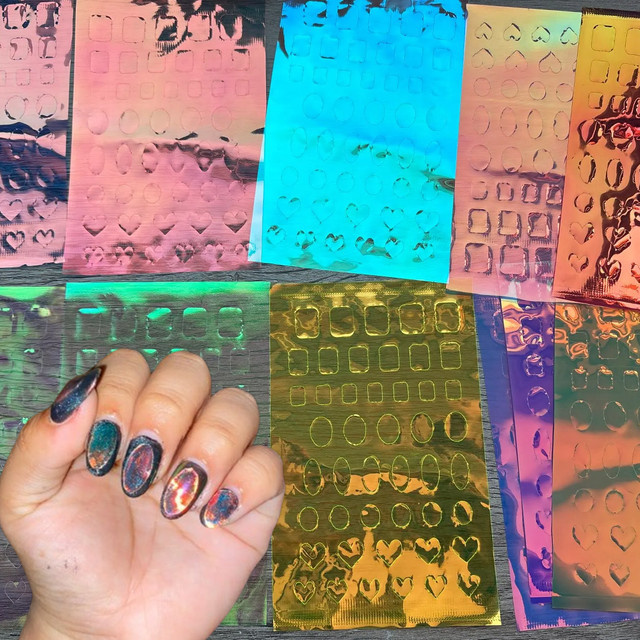 MAFANAILS Nagelaufkleber 3D Aurora Eisglas, Schimmernd - Bild 1