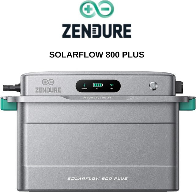 Zendure SolarFlow 800 Plus Solarspeicher für Balkonkraftwerke mit 2 MPPT, 1920Wh, Grau - Bild 1