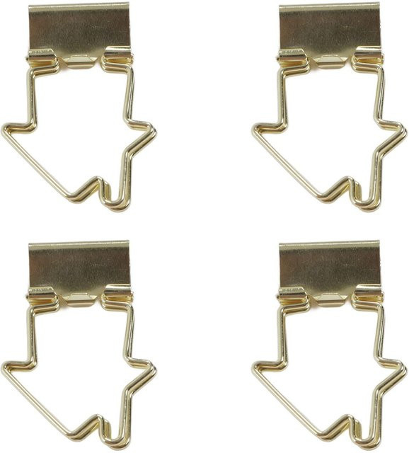 GoolRC Büroklammern Schwalbenschwanz-Papierklemmen aus Metall in Gold, 15 Stück - Bild 1