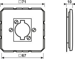 Jung Abdeckung XLR Steckdose CD 568 in Weiß - Bild 1