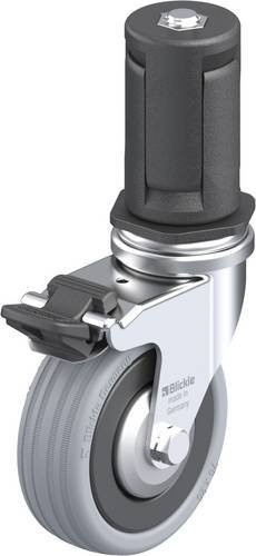 Blickle Lenkrolle LRA-VPA 75K-FI-FA-ER05 mit Feststeller, Rad-Durchmesser: 75 mm, Tragfähigkeit: 60 kg, Farbe: Grau/Schwarz - Bild 1