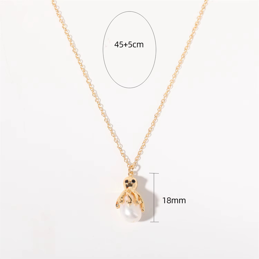 onekiss Halskette Metall, Perle, Gold, Damen - Bild 3