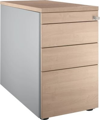Schäfer Shop Genius Standcontainer 1336 mit Griffnut, B/T/H: 43,5 x 4,0 x 71,7 cm, weißalu/Eiche-Dekor - Bild 1
