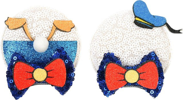 Disney Haarspangen Donald Duck Ohren, Pailletten, Glitzer, Damen - Bild 1