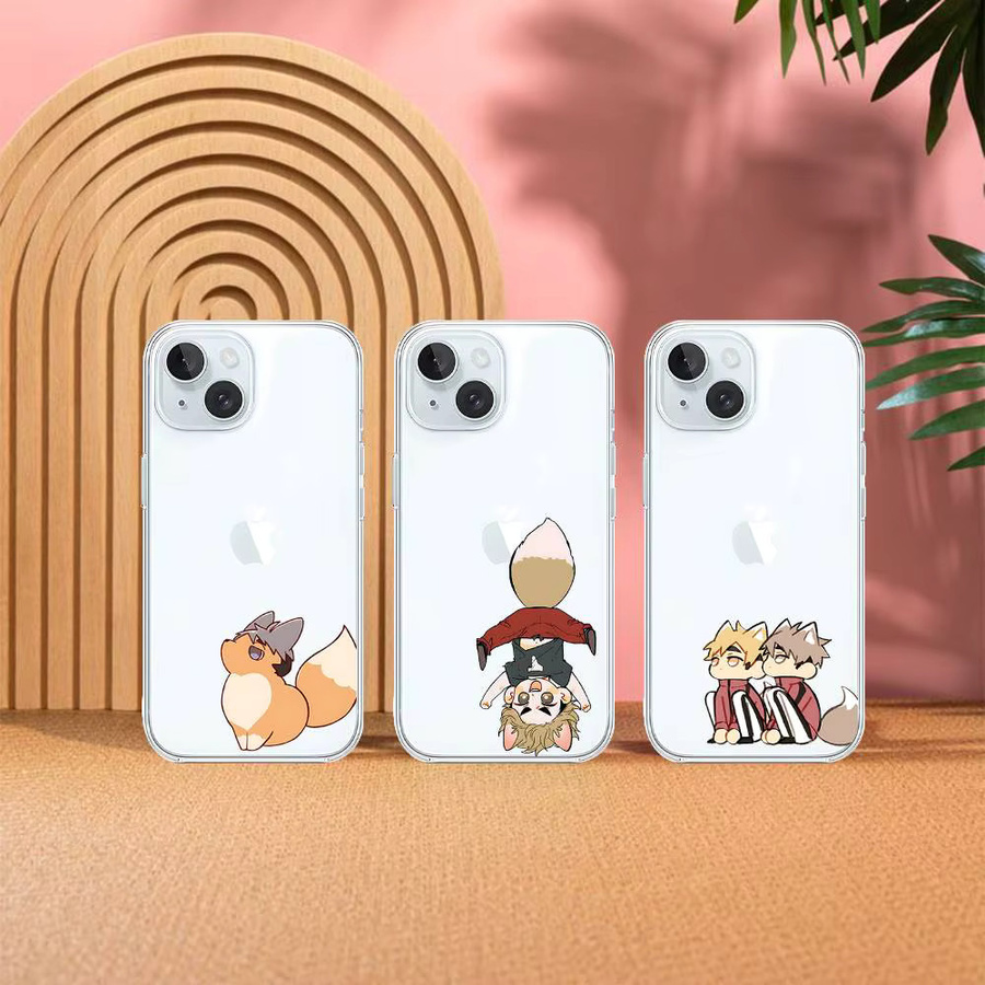Transparente Handyhülle mit Miya Atsumu und Miya Osamu Design für iPhone Modelle - Bild 3