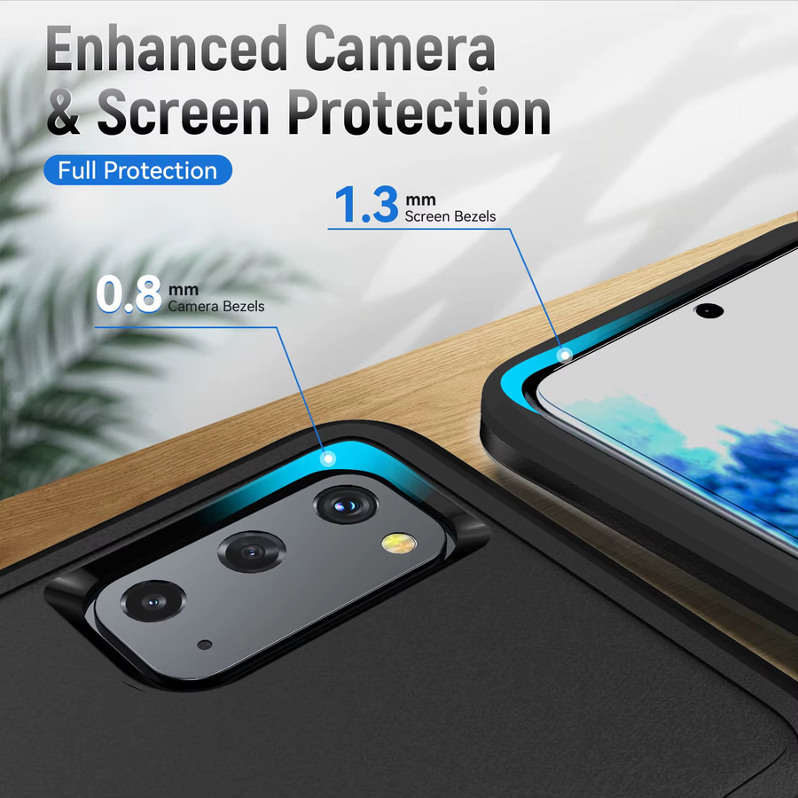 Stoßfeste 2in1 Dual-Schicht Schutzhülle für Samsung Galaxy S10 Plus in Schwarz - Bild 5