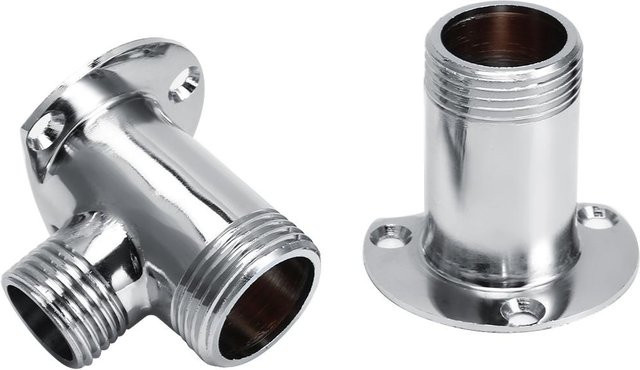 mfySpace Duschkopf Armatur Adapter für Wandmontage aus Messing, Einlass G1/2, Auslass G3/4, Grau/Silber - Bild 1