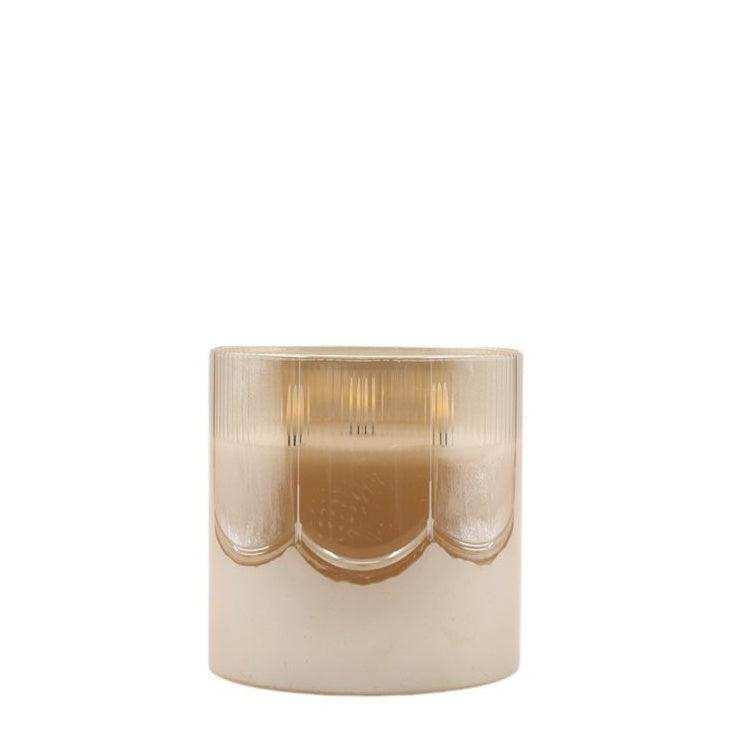 Mansion Atmosphere LED-Kerze in Gold mit Fernbedienung und Timer, B/T/H: 15 x 15 x 15 cm - Bild 1