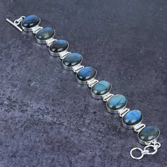 Manju Jewels Paradise Armband, 925 Silber, Labradorit, Unisex - Bild 1