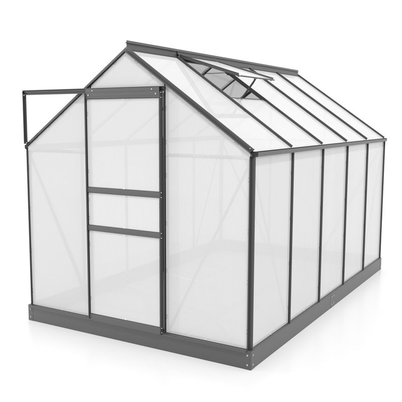Vitavia Gewächshaus Venus 6200 Schwarz 6,2 m² mit 4 mm Hohlkammerplatten - Bild 4